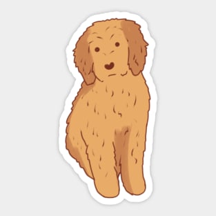 Golden doodle illustration Sticker